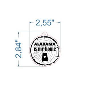 50 American States Keychains SVG Bundle. Laser Cut File for Glowforge