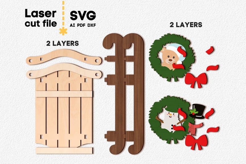 Christmas SVG Laser Cut File for Glowforge Merry Christmas Tree Toy ...