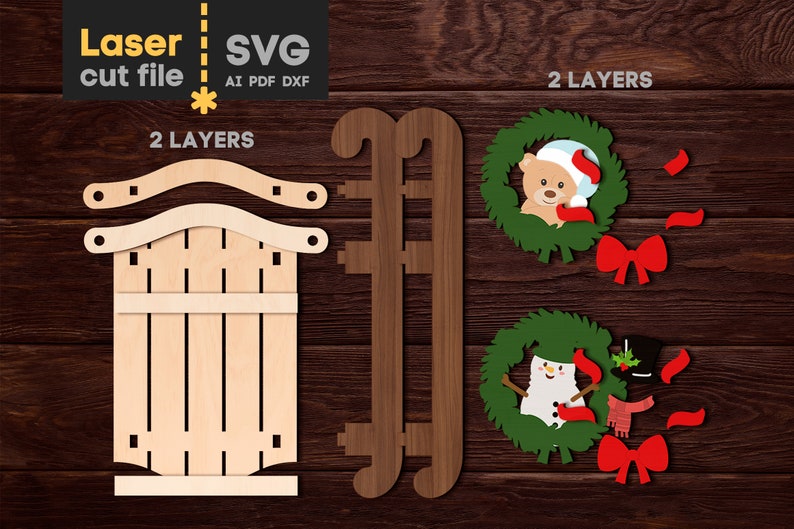 Christmas SVG Laser Cut File for Glowforge Merry Christmas Tree Toy ...