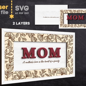 Mother's Day SVG. Laser Cut File for Glowforge, Mother's Day Svg Mom ...