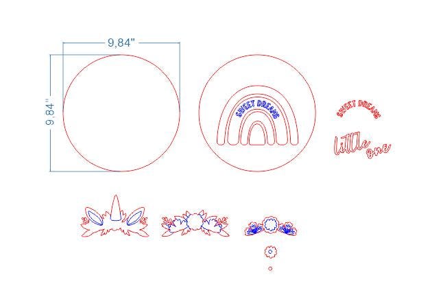Baby Name Sign SVG Bundle. Laser Cut File for Glowforge, Rainbow ...