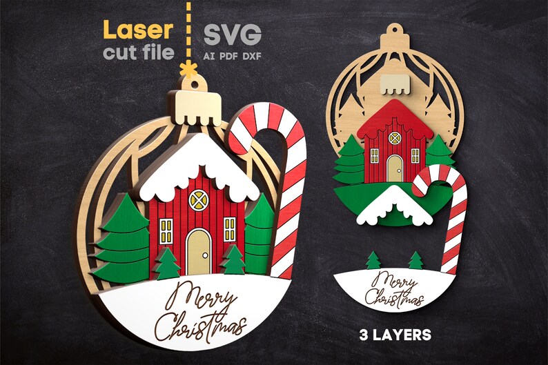 Christmas Tree Toys SVG Bundle. Laser Cut File for Glowforge, Santa ...