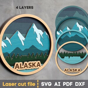 50 American States Bundle SVG. Laser Cut File for Glowforge, Layered