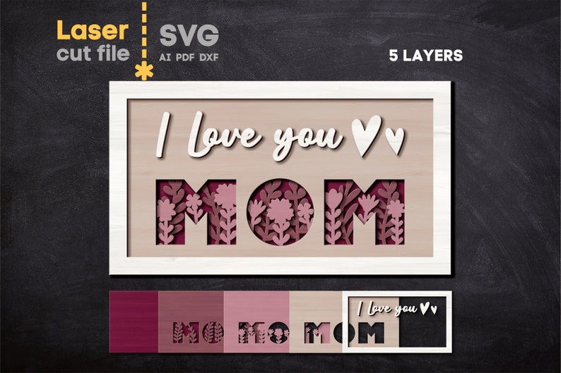Mom Dad SVG Bundle. Laser Cut File for Glowforge Cricut - Etsy