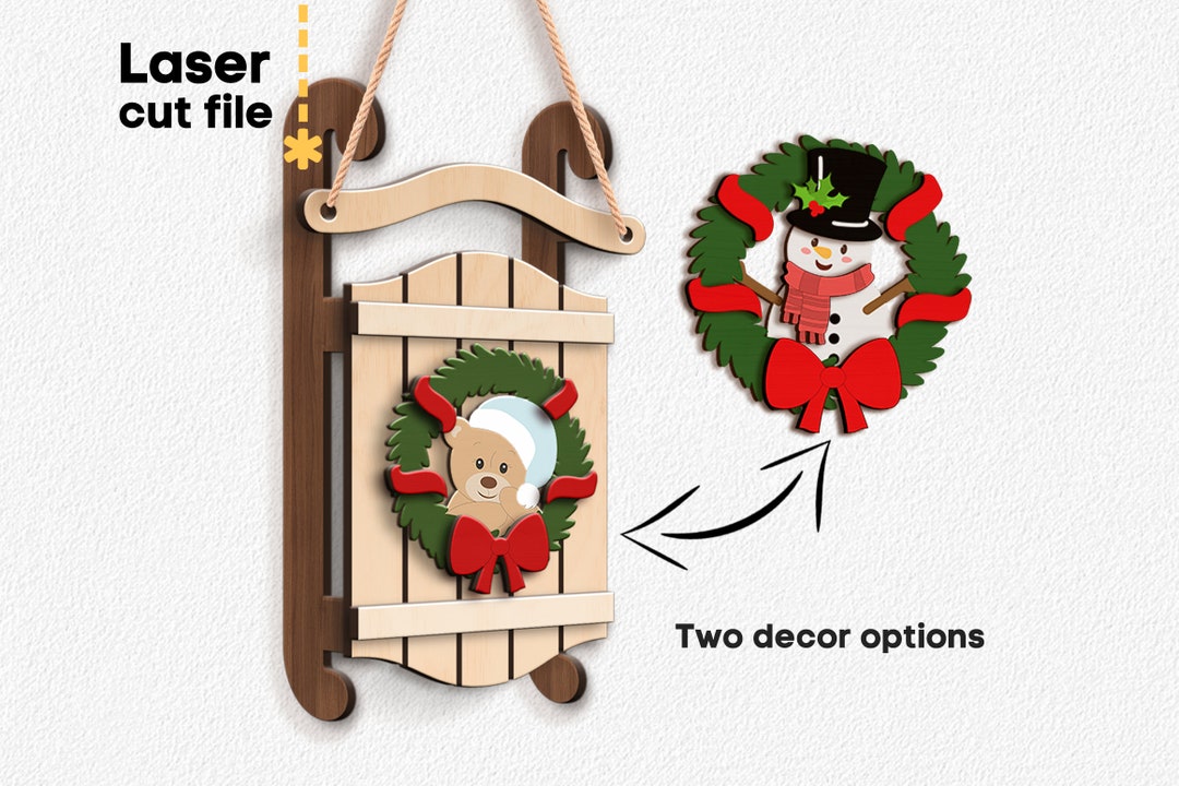 Christmas SVG Laser Cut File for Glowforge Merry Christmas Tree Toy ...