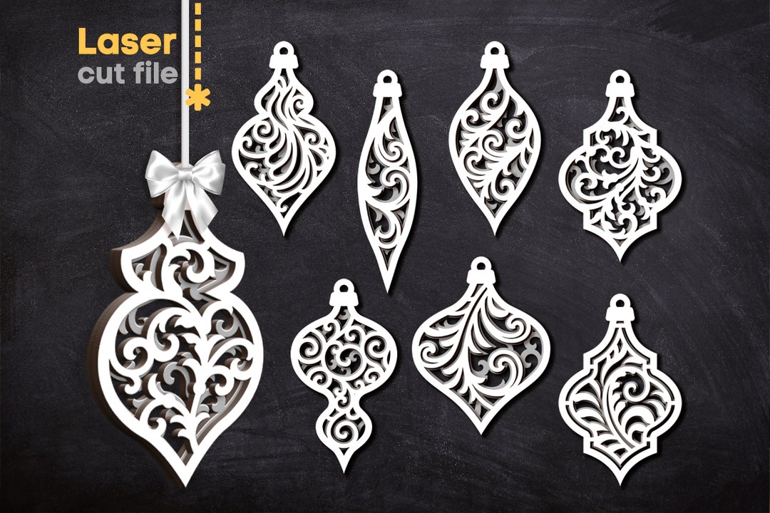 Christmas Tree Toys SVG Bundle Laser Cut File for Glowforge Snowflake ...