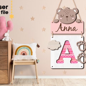 Baby Name Sign SVG Bundle. Laser Cut File for Glowforge Set - Etsy Canada