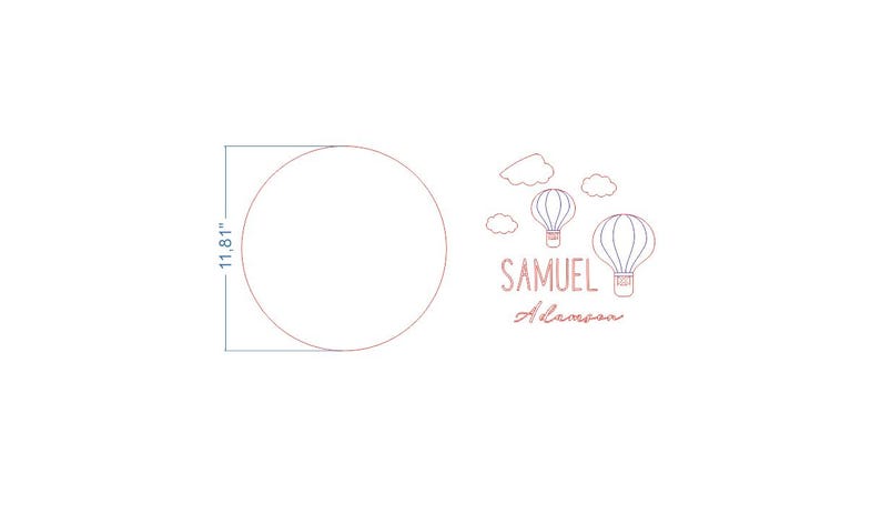 Baby Name Sign SVG. Laser Cut File for Glowforge, Hot Air Balloon ...