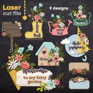 Pakiet Spring SVG. Plik wycinany laserowo dla Glowforge Cricut, Bukiet kwiatów, parasol, kałuża, Witaj, wiosna, Svg, Dxf, Ai, Pdf, NATYCHMIASTOWE POBIERANIE