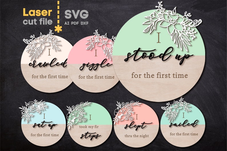 Monthly Milestone SVG. Laser Cut Files for Glowforge. Baby - Etsy Australia