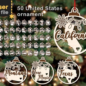 United States Ornament Bundle SVG Merry Christmas Tree Toys Laser cut file for Glowforge Cricut Svg Dxf Ai Pdf Cdr, INSTANT DOWNLOAD