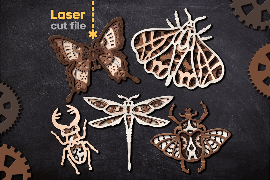 Insects SVG Bundle. Laser Cut File for Glowforge Cricut,scarab ...