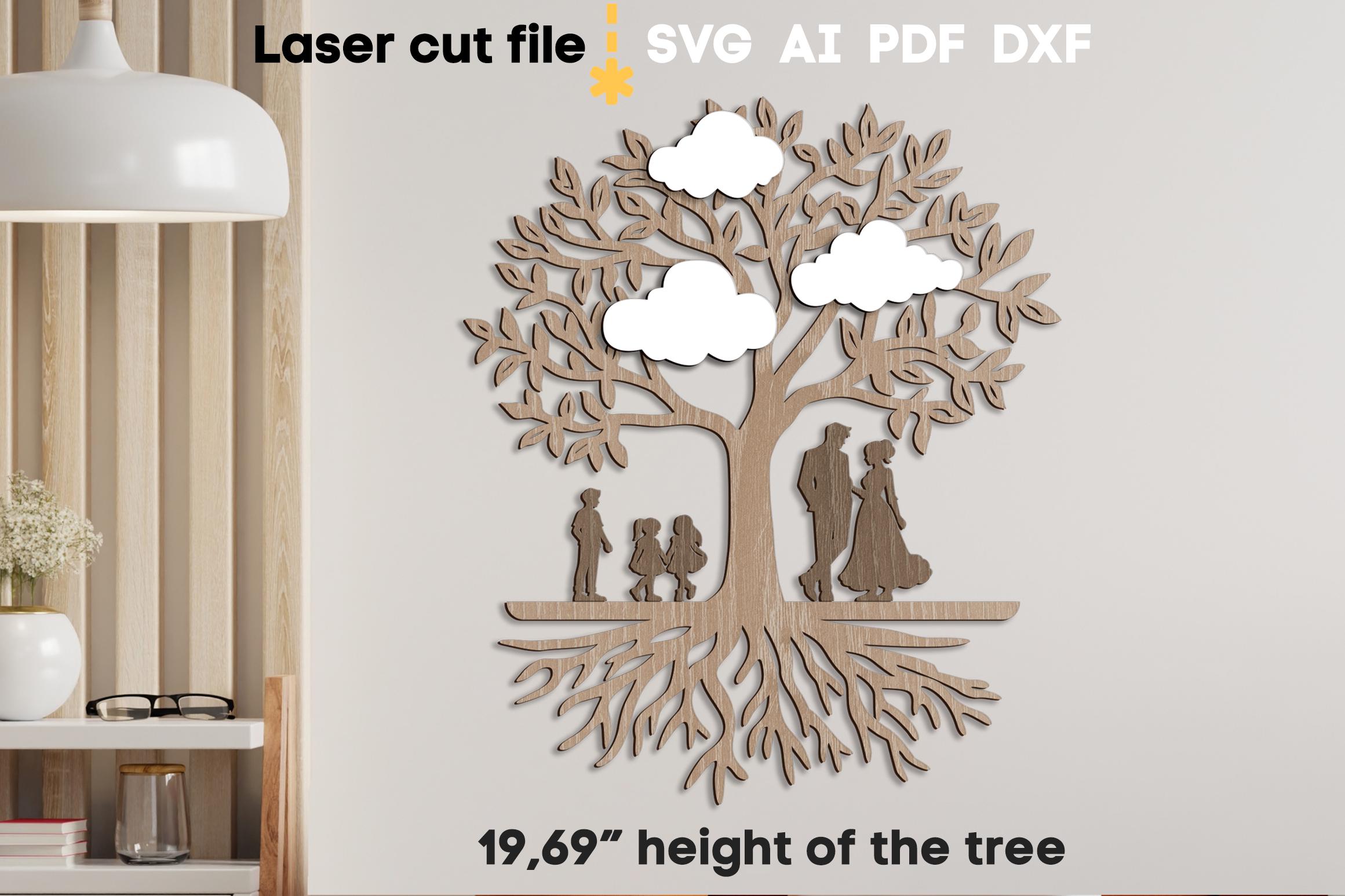 Family Tree SVG Bundle. Laser Cut File for Glowforge, Mother's Day Gift ...