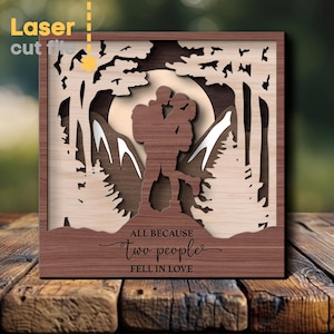 Amantes de la naturaleza SVG. Archivo cortado a láser para Glowforge. Cita de amor para acampar en familia, pareja, regalo de boda, naturaleza, SVG, DXF, AI, PDF, CDR, descarga instantánea.