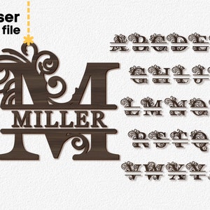 Ornament Alphabet SVG. Laser cut file for Glowforge Cricut, Letters Letter Monograms Swirls Svg Dxf Ai Pdf Cdr INSTANT DOWNLOAD