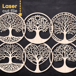 Tree of Life SVG Bundle. Laser Cut File for Glowforge, Family Tree ...
