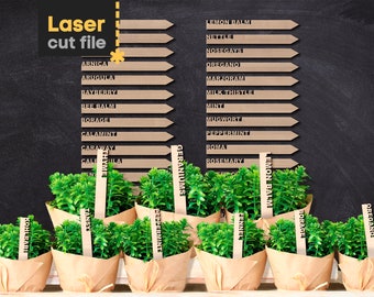 222+ Garden markers SVG Laser cut files for Glowforge, Cricut. Plant, Herbs and Vegetables Garden Stakes Label. INSTANT DOWNLOAD