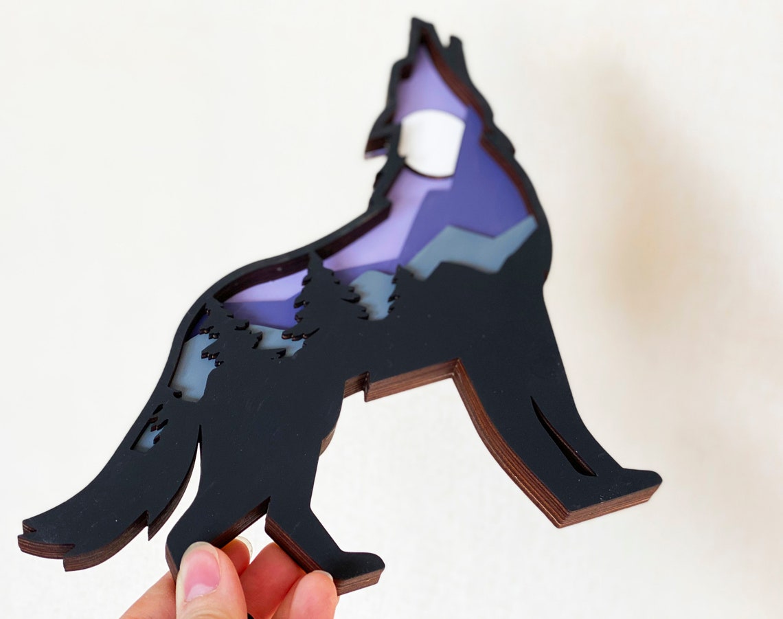 Wolf. Laser Cut Files. Collection forest Animals. Etsy