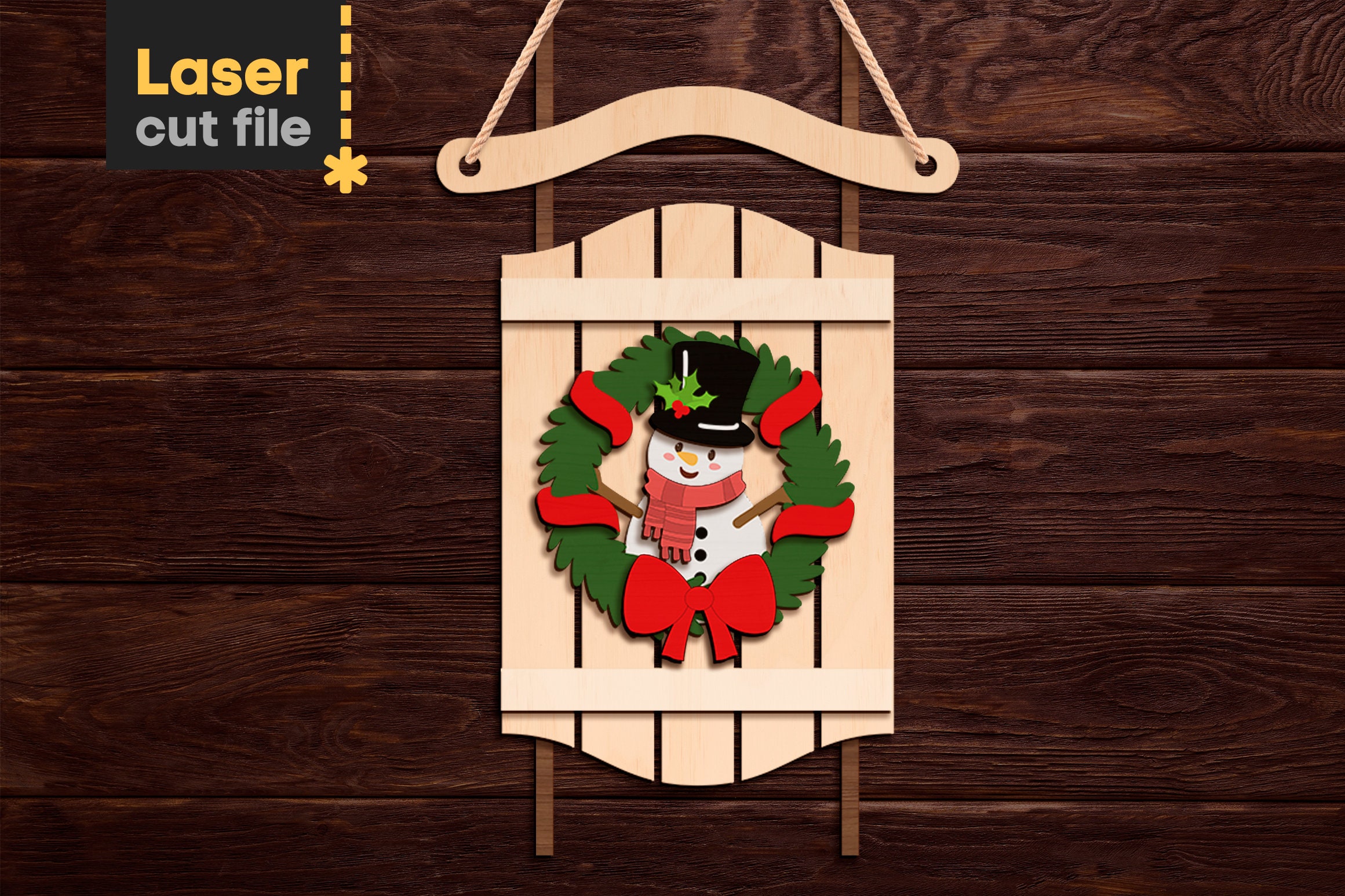 Christmas SVG Laser Cut File for Glowforge Merry Christmas Tree Toy ...