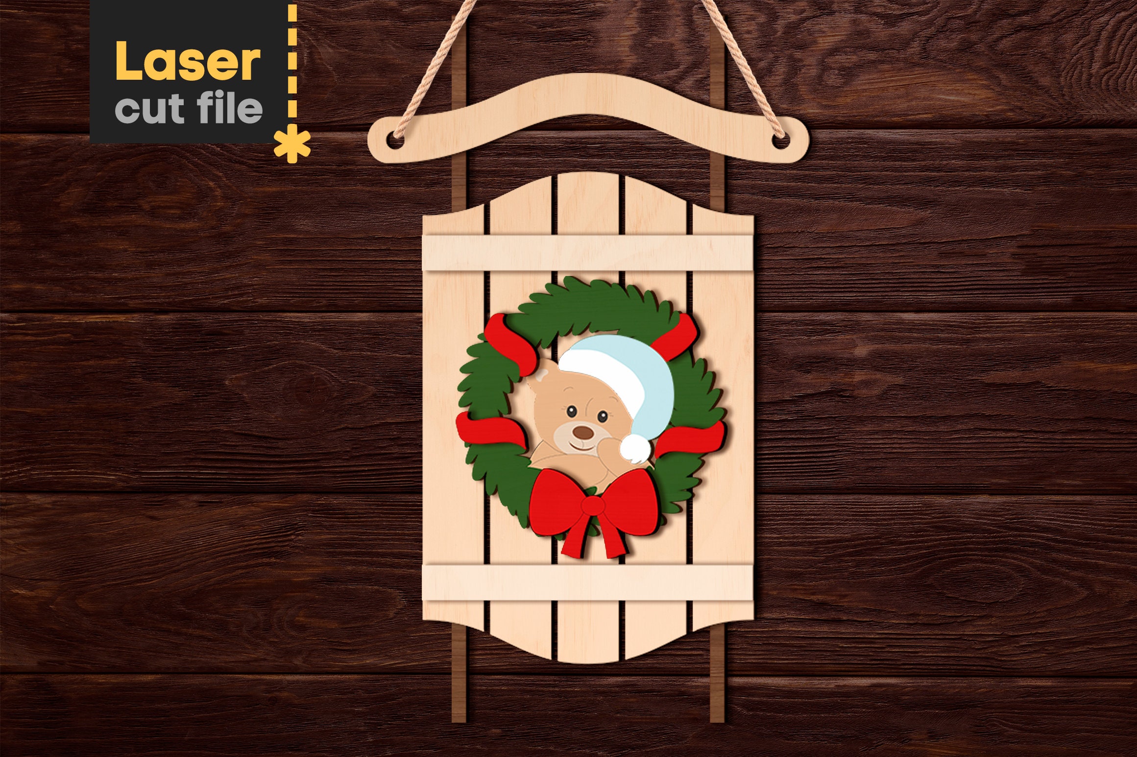 Christmas SVG Laser Cut File for Glowforge Merry Christmas Tree Toy ...