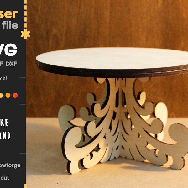 Cake stand SVG Laser cut file for Glowforge Tirred Trey Svg Dxf Ai Pdf INSTANT DOWNLOAD