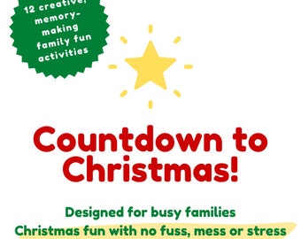 Christmas Family Activity Countdown: Printable Games (Digital Download)