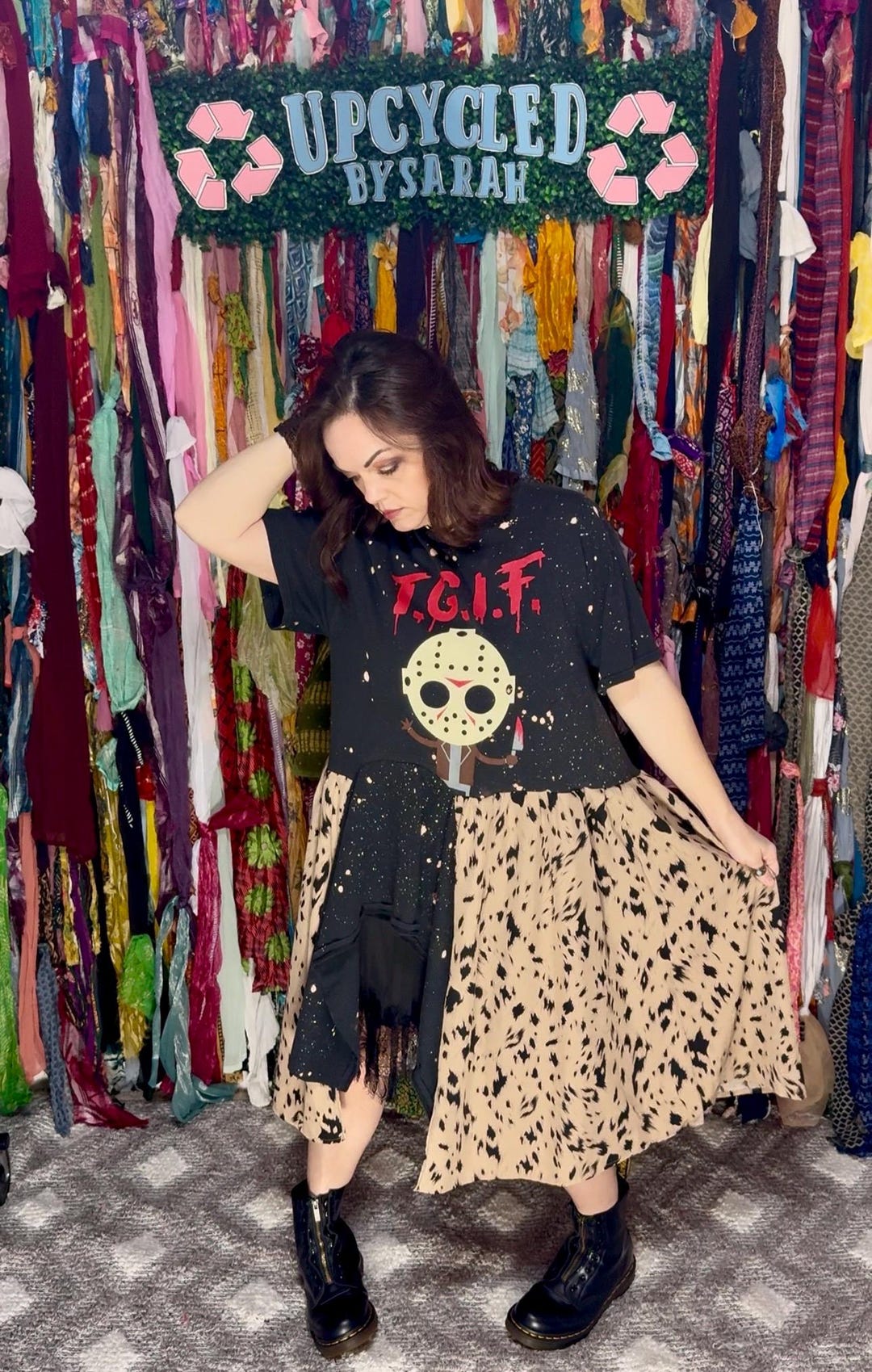 One of a Kind Repurposed/upcycled Reworked Jason TGIF Arched Tunic ...