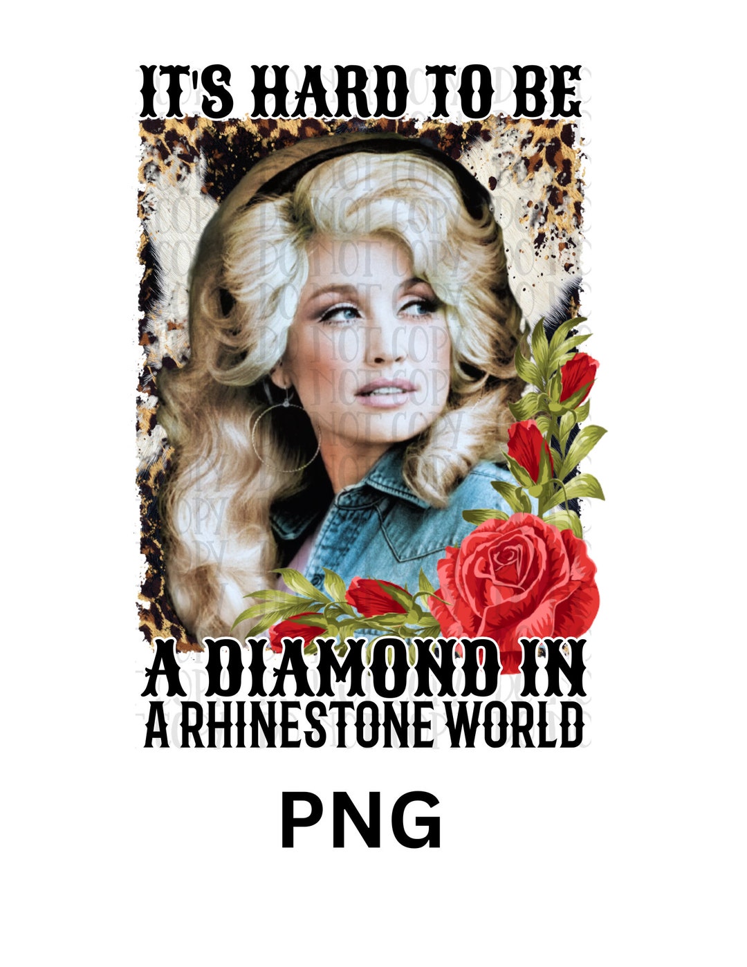 Dolly, Diamond in a Rhinestone World, Png Digital File, Instant