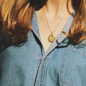 Haven Necklace- Gold Nautilus Shell Necklace, Spiral Shell Whorl Necklace, European Summer Necklace, Beachy Preppy Necklace, Gold Layering