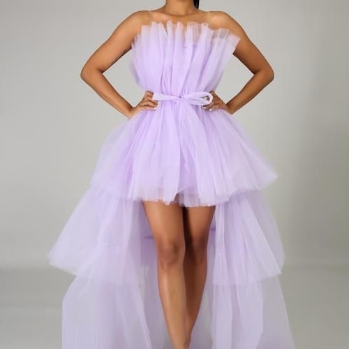 High Low Tulle Dress for Birthday Puffy Tulle Prom Dress - Etsy
