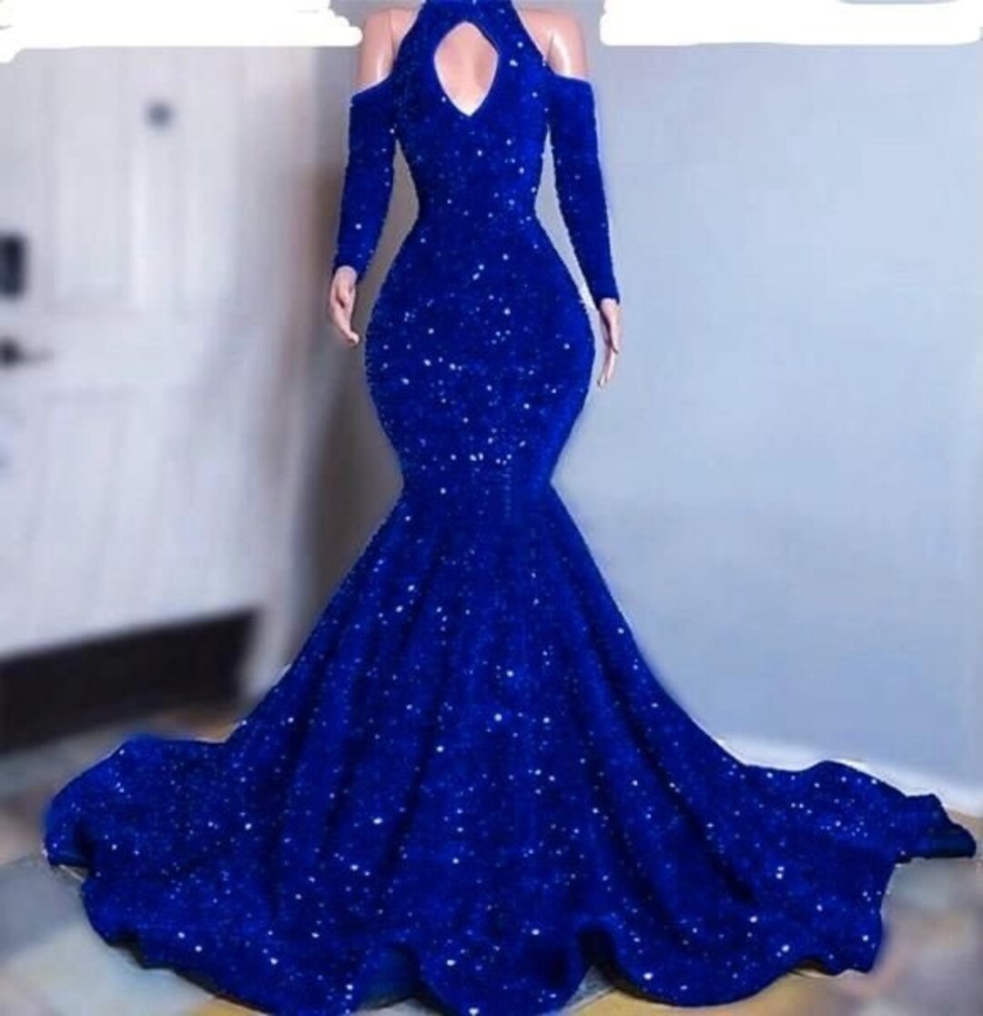 Blue Prom Dress Wedding Dresses Evening Dresses African Etsy