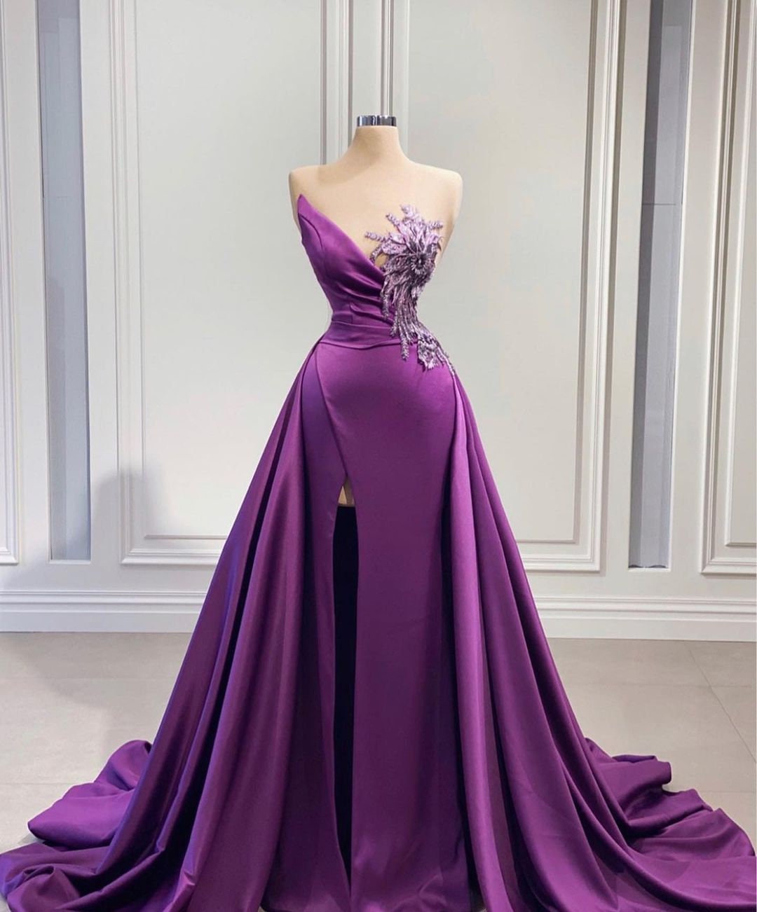 Primavera Couture 3754 Size 18 Purple Prom Dress Sequins V Neckline Ev –  Glass Slipper Formals