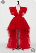 Red High low tulle dress for birthday party,  Emily red dress, Puffy tulle prom dress, Tulle gown , Free shipping product logo