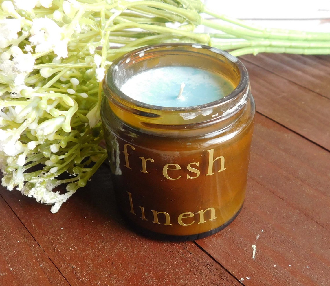 Fresh Linen 4 ounce candle Etsy