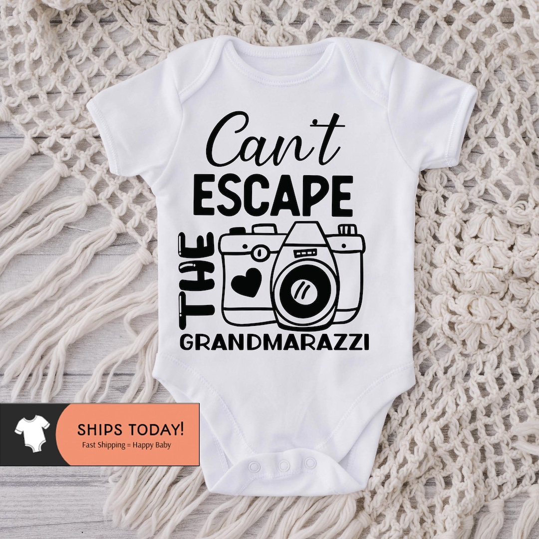 Funny Grandma Baby Onesie® Can't Escape the Grandmarazzi Etsy
