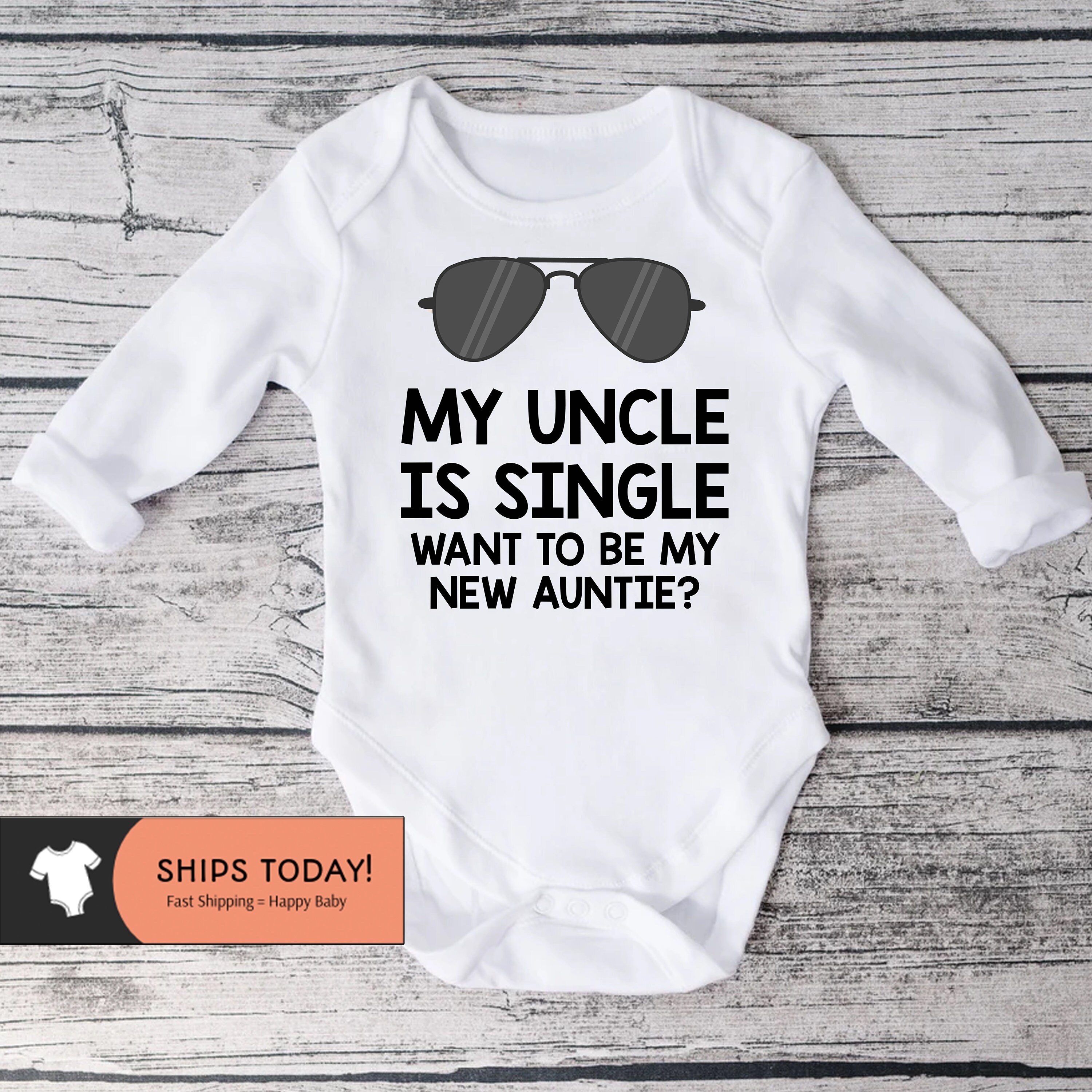 Funny Baby Onesie® Uncle Onesie® My Uncle is Single Want to Etsy
