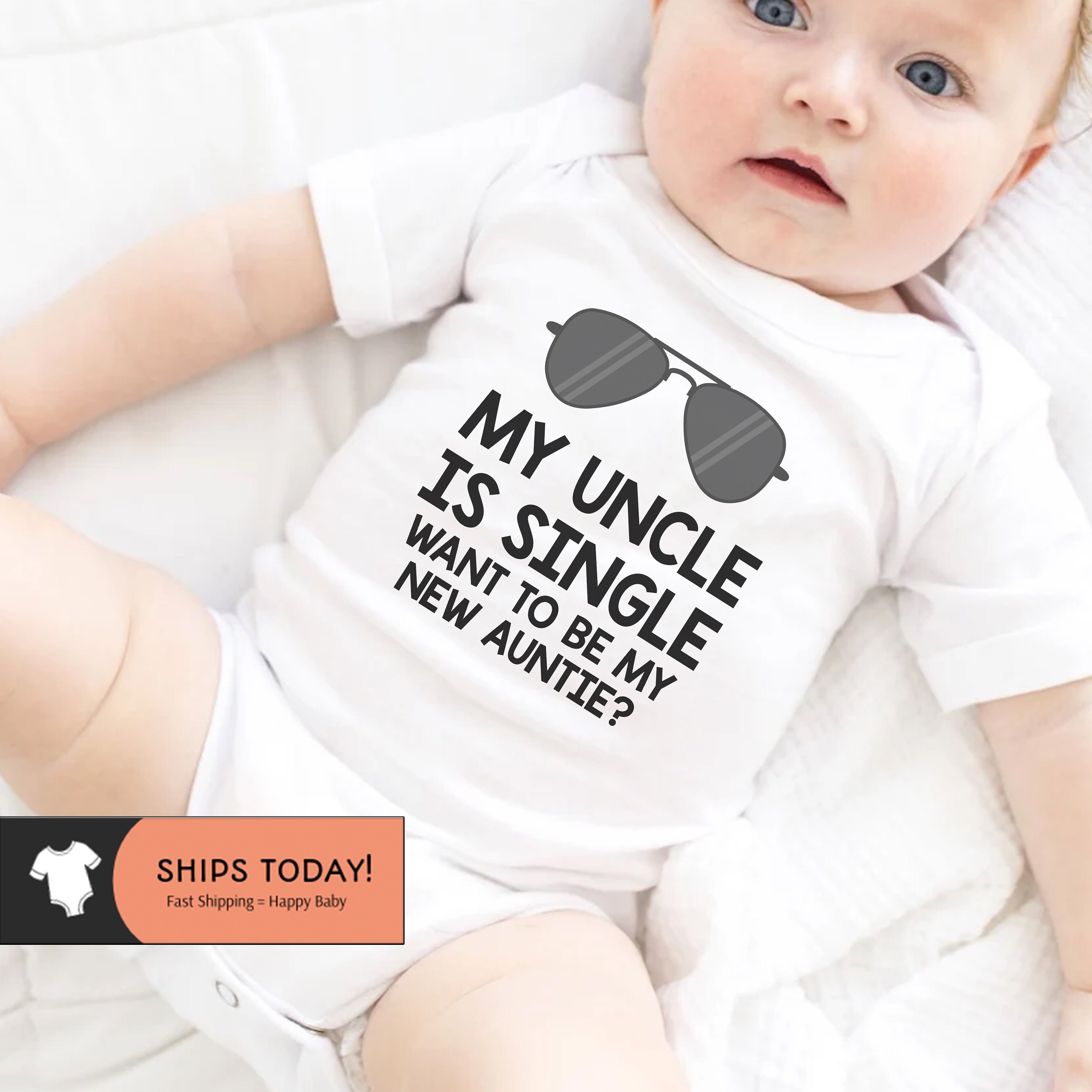 Funny Baby Onesie® Uncle Onesie® My Uncle is Single Want to Etsy