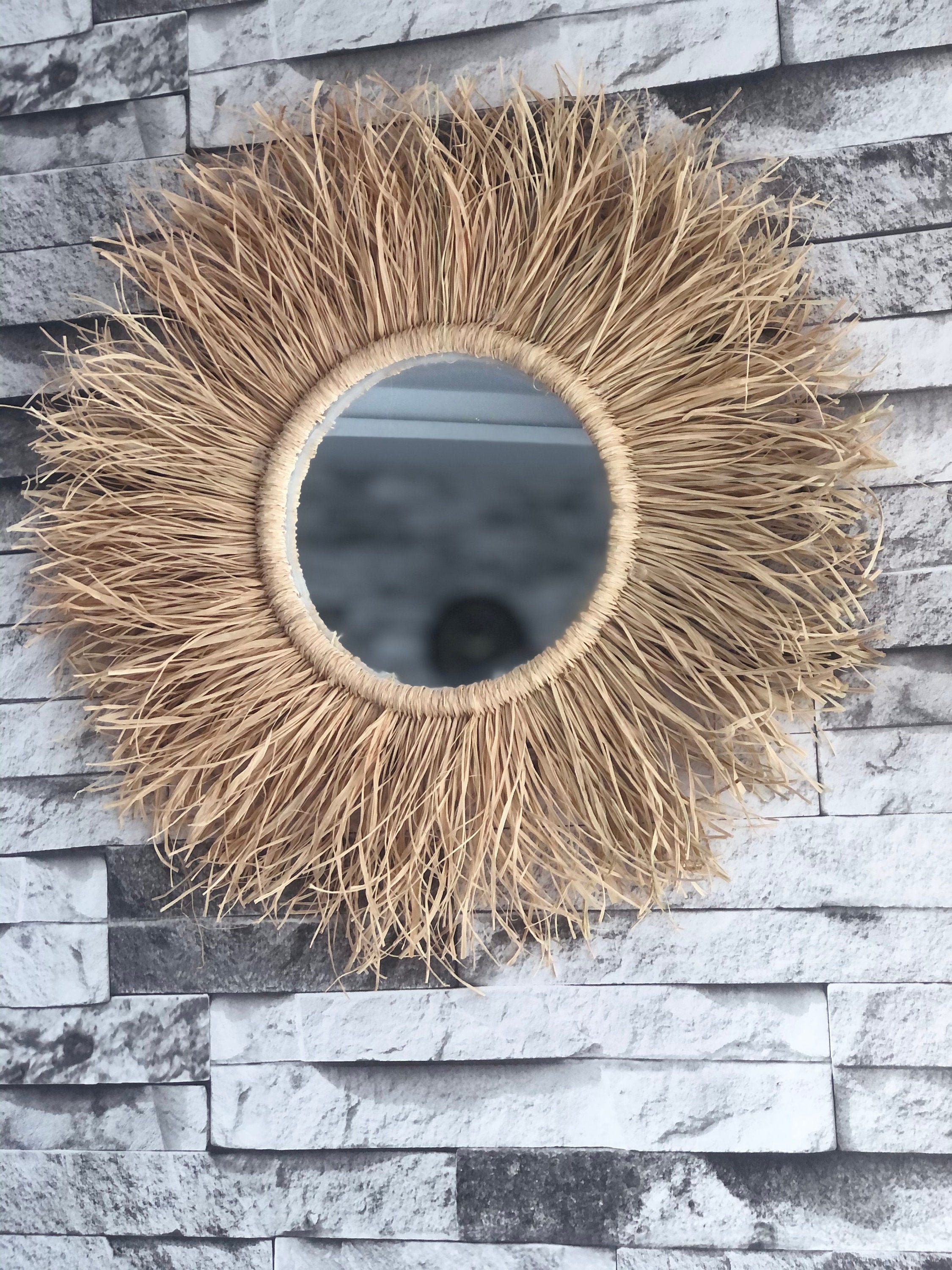 Makramee-Spiegel Als Wanddeko – Handgefertigter Boho-Spiegel Mit Aufbewahrungstasche, 68,6 Cm Lang
