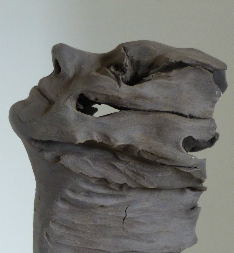 Sculpture visage, terre cuite image 5