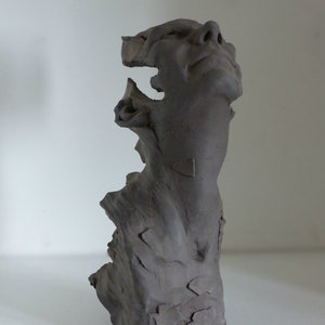 Sculpture visage, terre cuite image 2