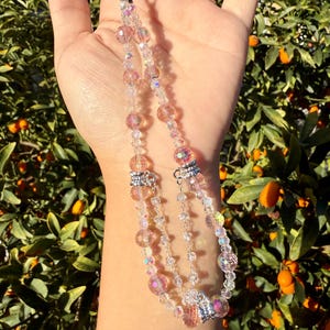 Pink Disco Ball Glass Crystals Phone Chain Phone Wristlet Camera strap Lanyard Strap Crystal shiny