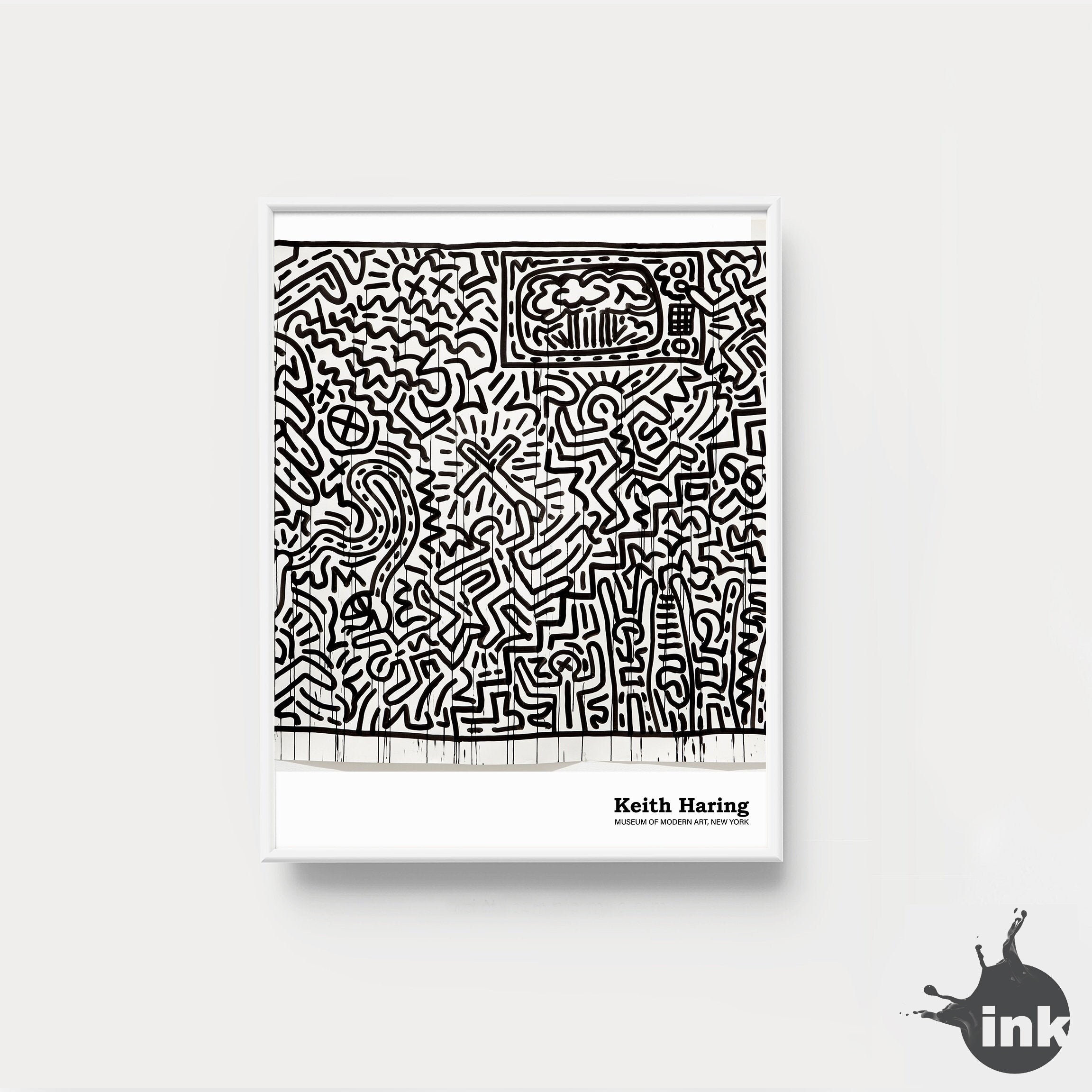 Cartel de Keith Haring MOMA Keith Haring Line Art Print Etsy