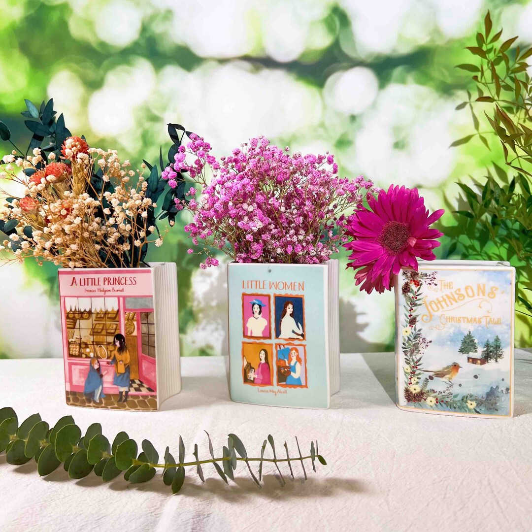 Ceramic Book Vases Decor Classic Literature Multi Functional Etsy UK