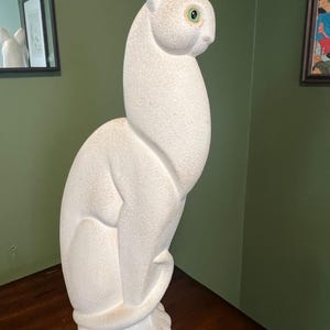 21&quot; Royal Haeger &quot;Winking Cat&quot; sculpture mid-century ceramic art
