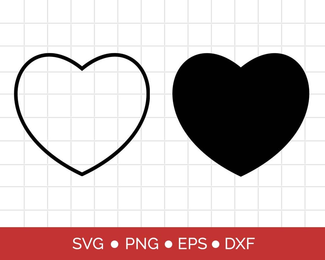 Heart SVG Outline Heart Svg Simple Hearts SVG PNG Files - Etsy