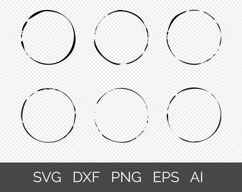 Distressed circle SVG Circle frame svg Circle cricut cut file Circle silhouette Circle monogram frame