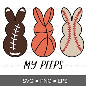 Easter sports SVG PNG, My peeps svg, Easter bunny svg. SVG files for cricut