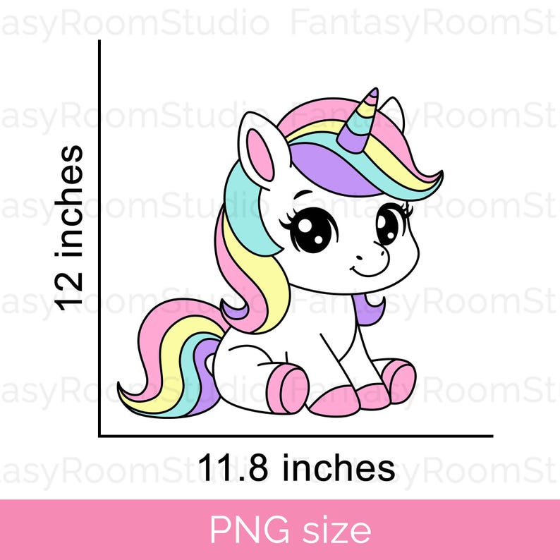 Cute baby unicorn SVG, Magical rainbow unicorn clipart PNG, Layered SVG cut file