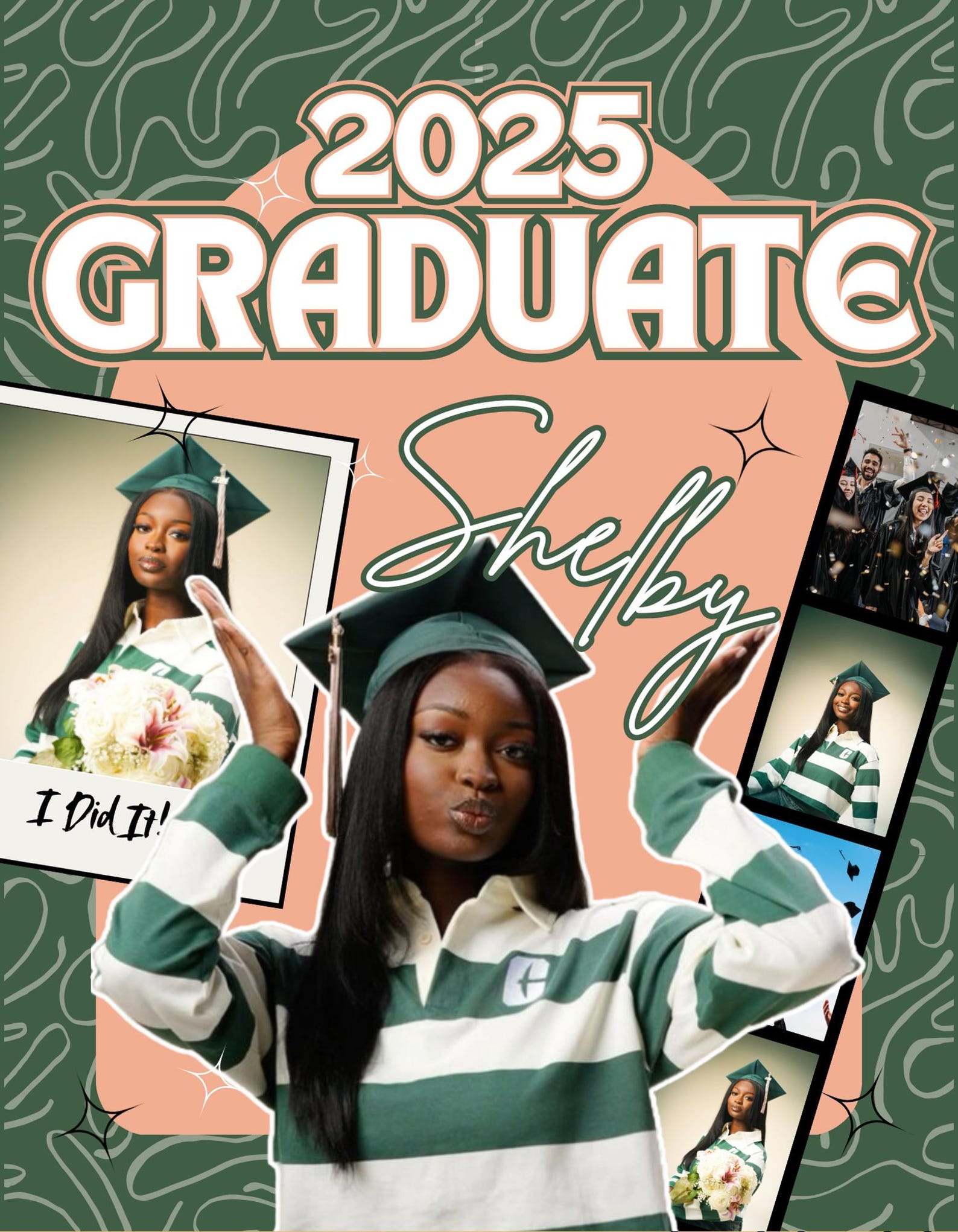 Groovy Style Senior Graduation Announcement Template: Class of 2026 ...