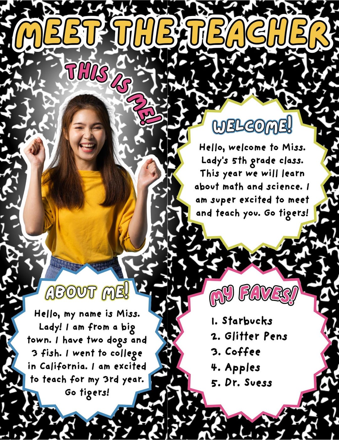 Editable Meet the Teacher Template Bundle: Canva Flyer (digital ...